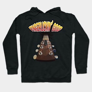 Funny Retro Electric Guitar Graphic Design and Guitarist Hoodie